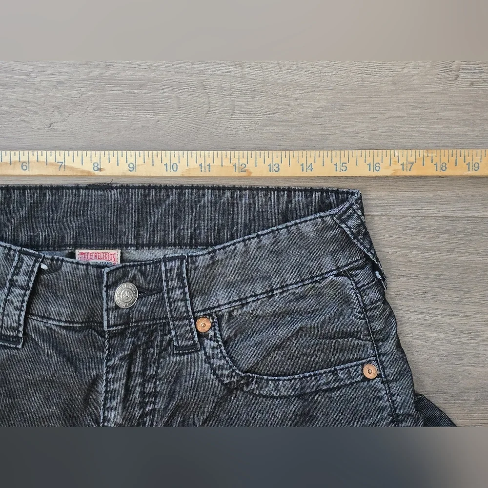 True Religion Bobby Mens Vintage Black Denim Size 31 Y2k Streetwear